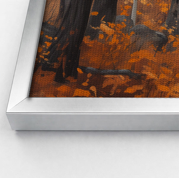 Black Father and Child Autumn Black family wall art view 58