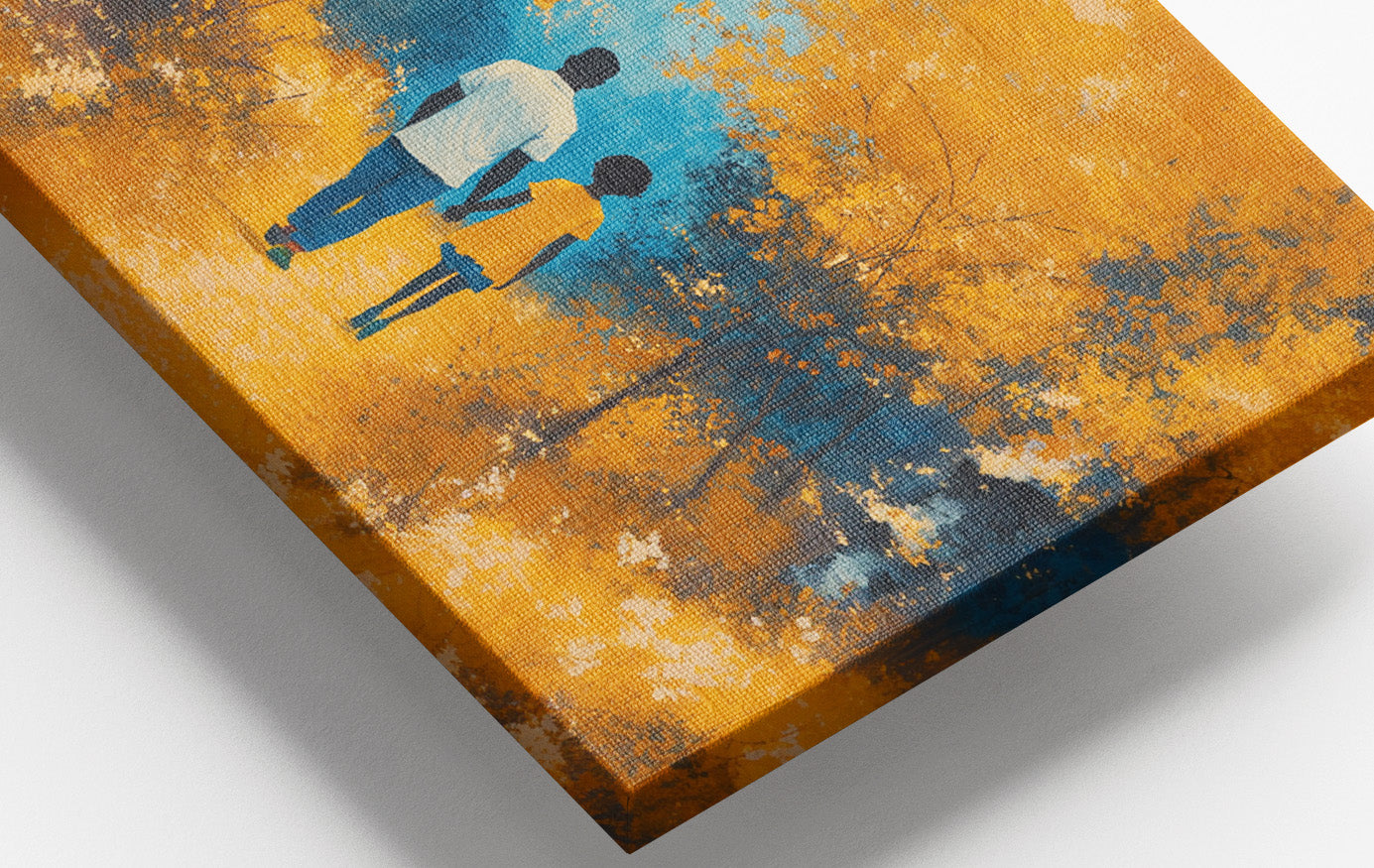 Black Father and Child Forest Black family wall art view 16