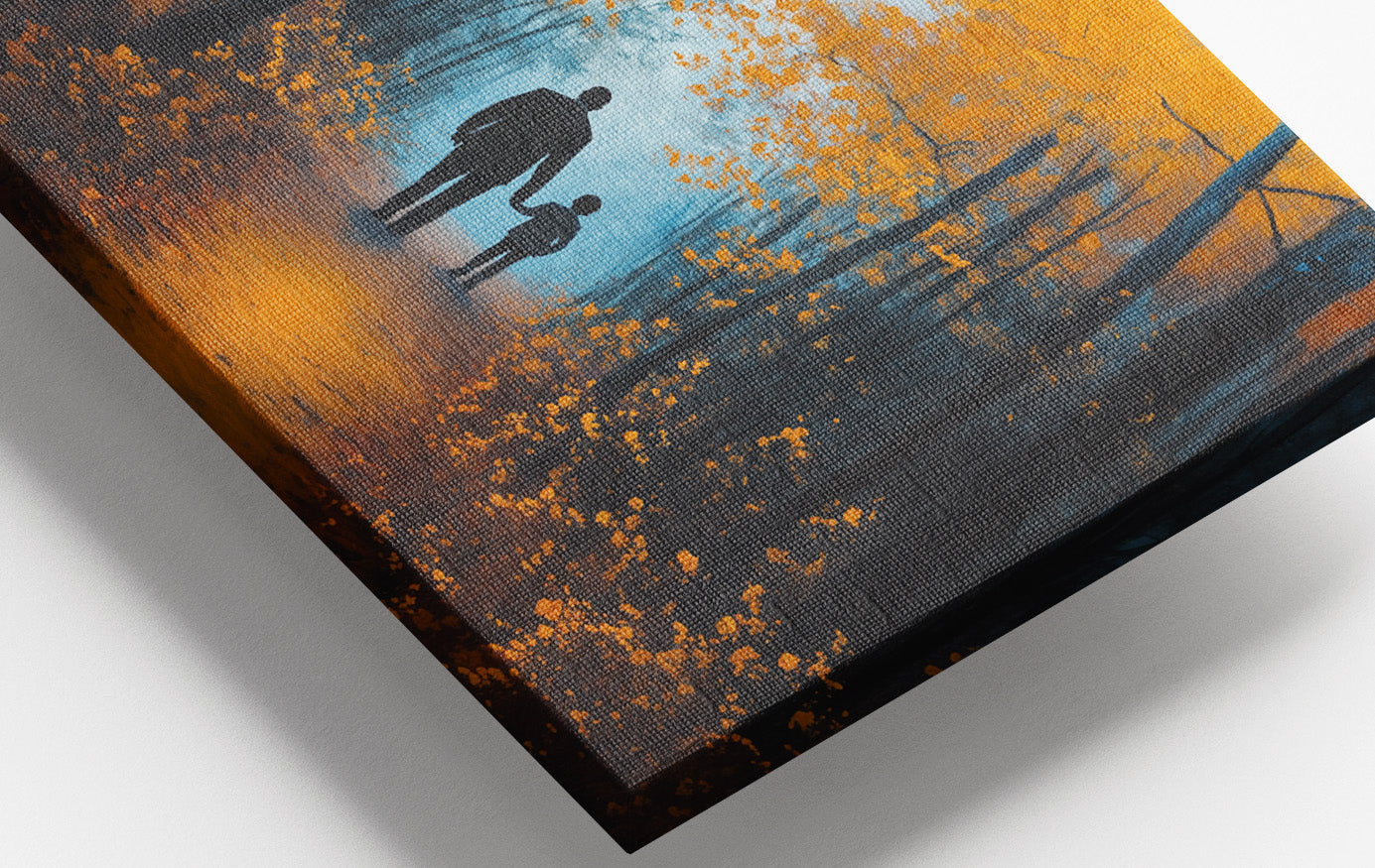 Black Father and Child Path Black family wall art view 16