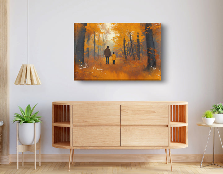 Black Father and Daughter Wall Art