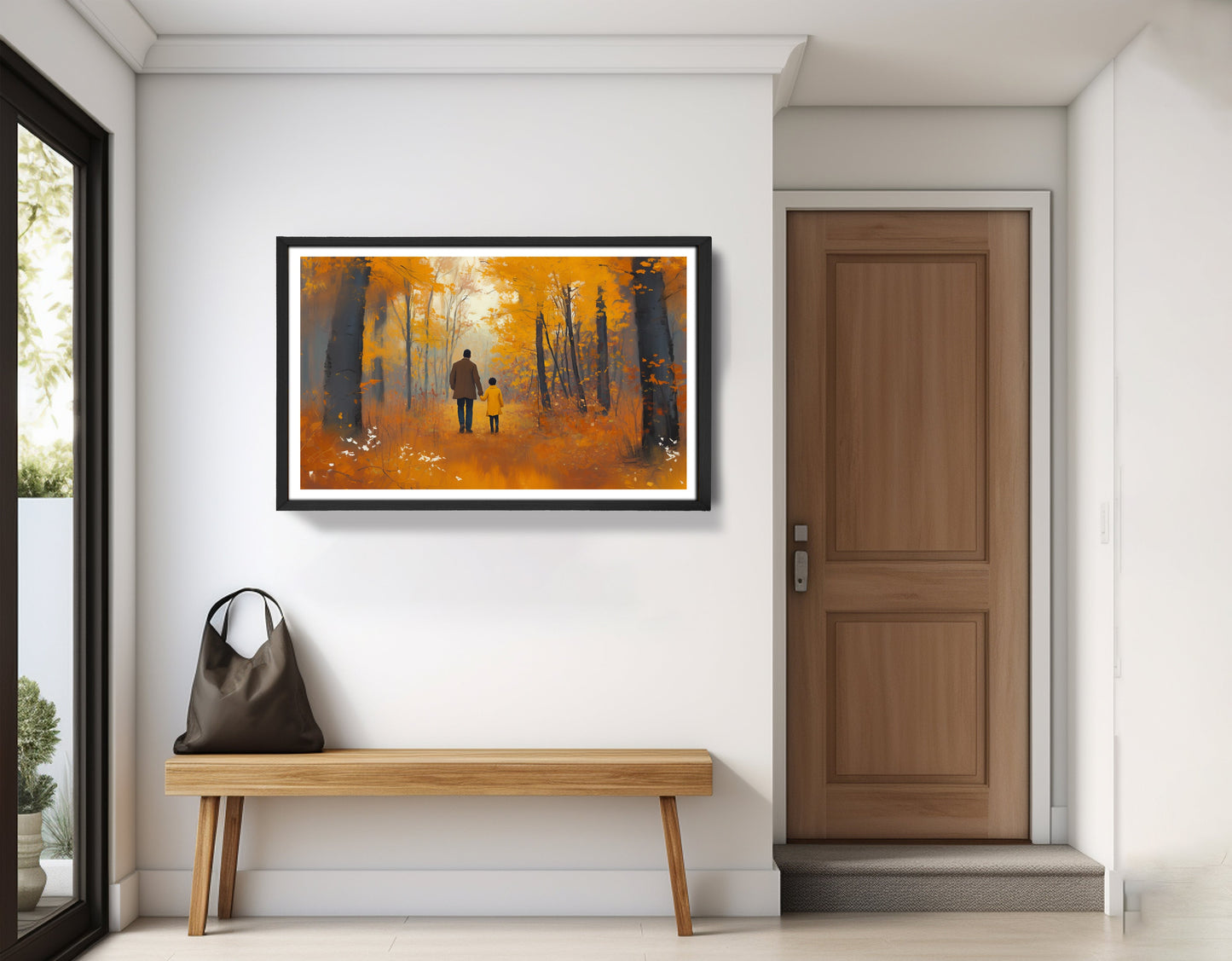 Black Father and Daughter Black man wall art view 71