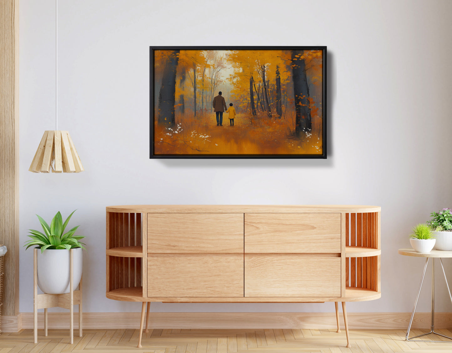 Black Father and Daughter Black man wall art view 26