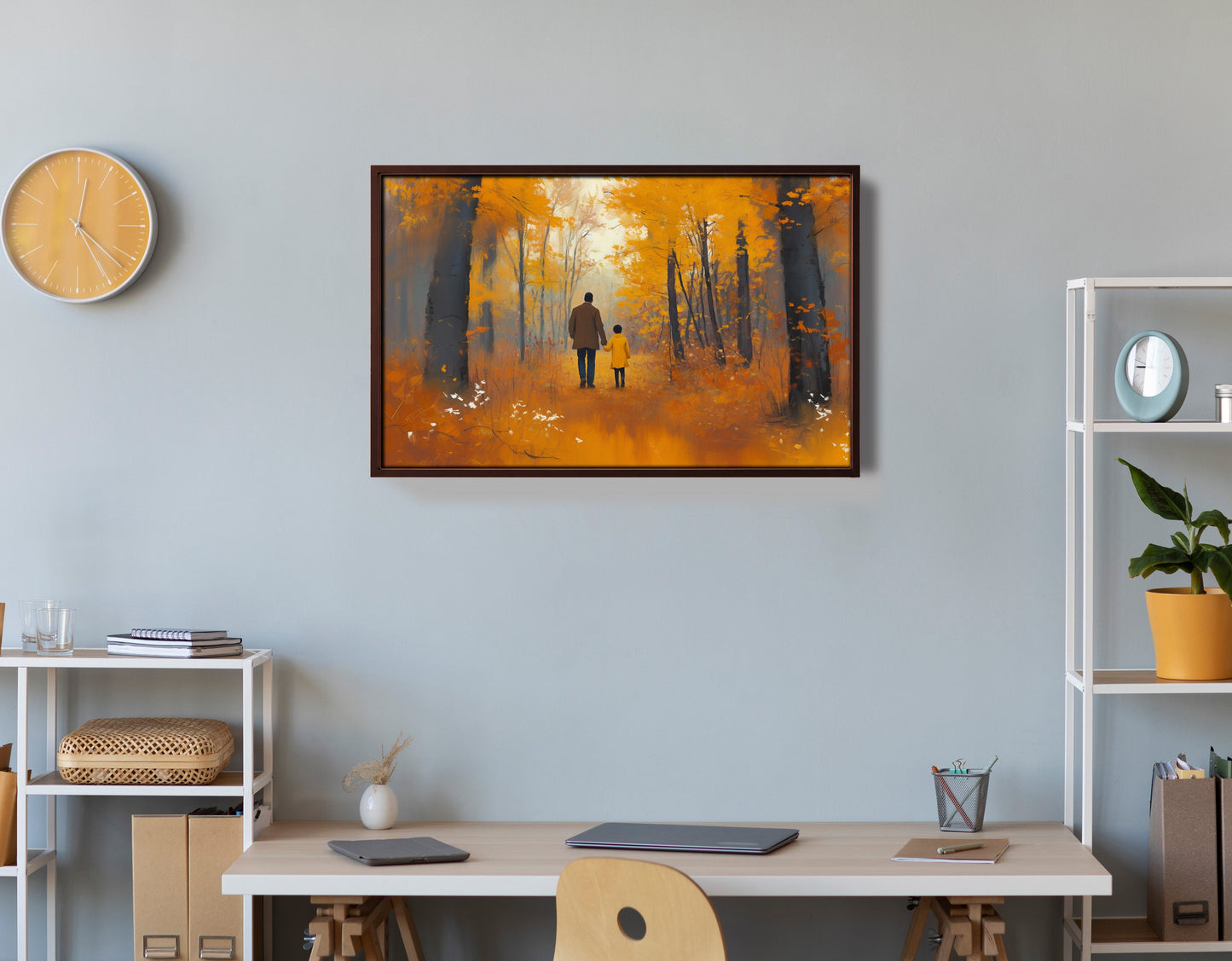 Black Father and Daughter Black man wall art view 36