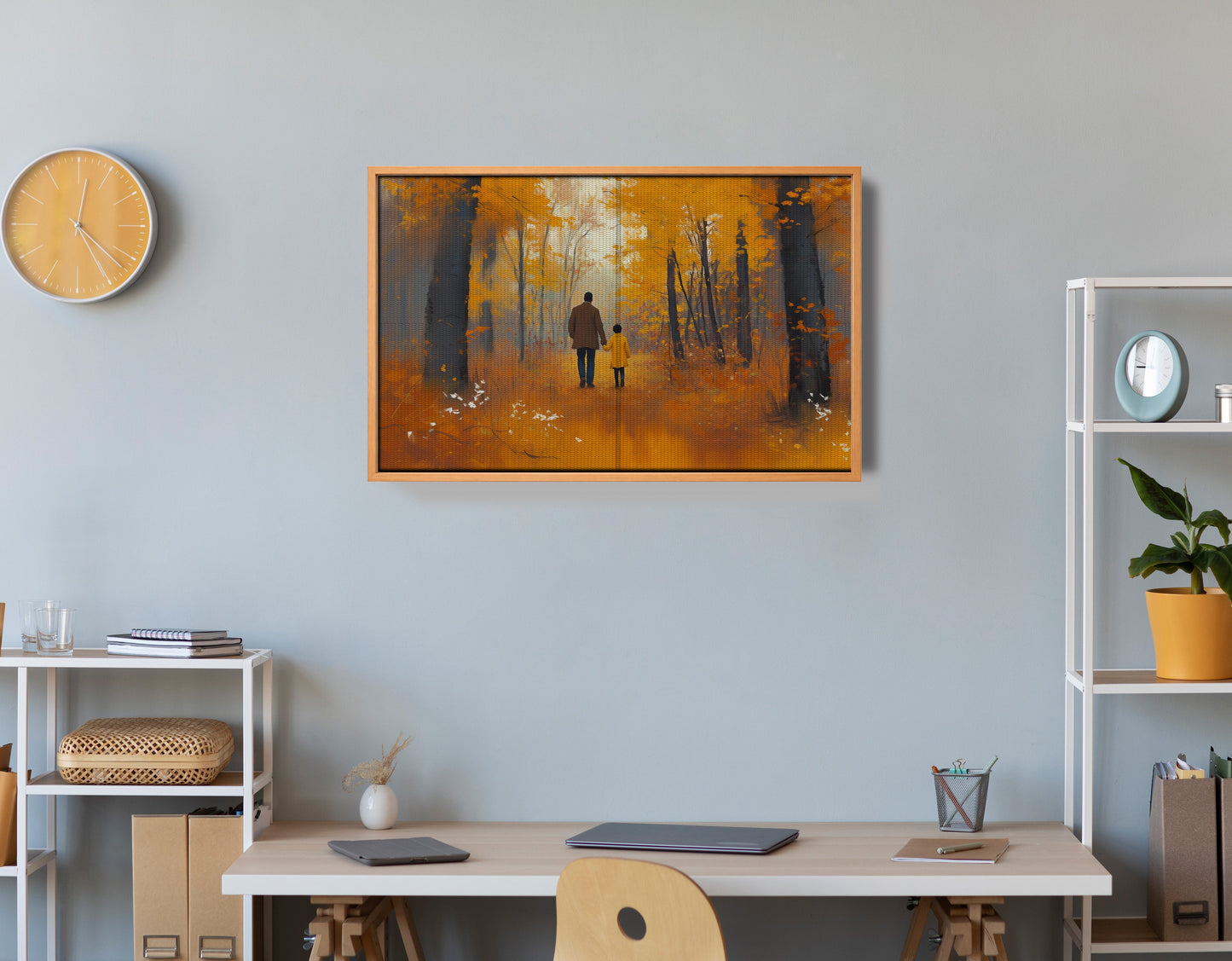 Black Father and Daughter Black man wall art view 48