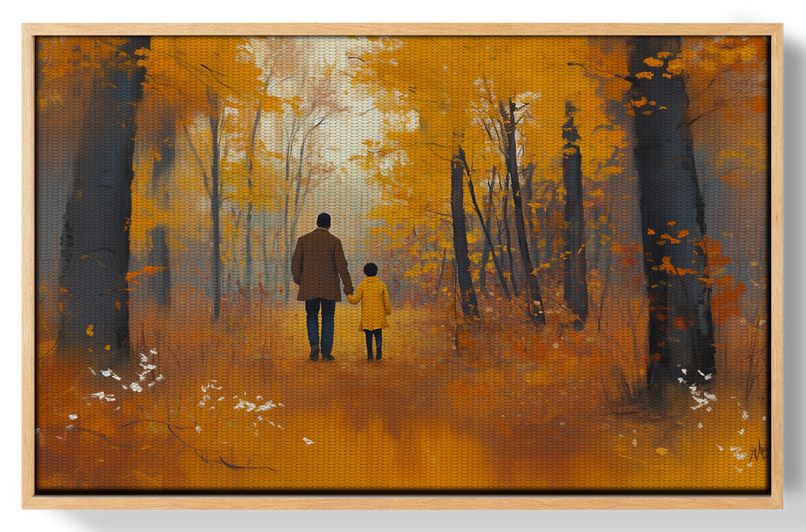 Black Father and Daughter Black man wall art view 49
