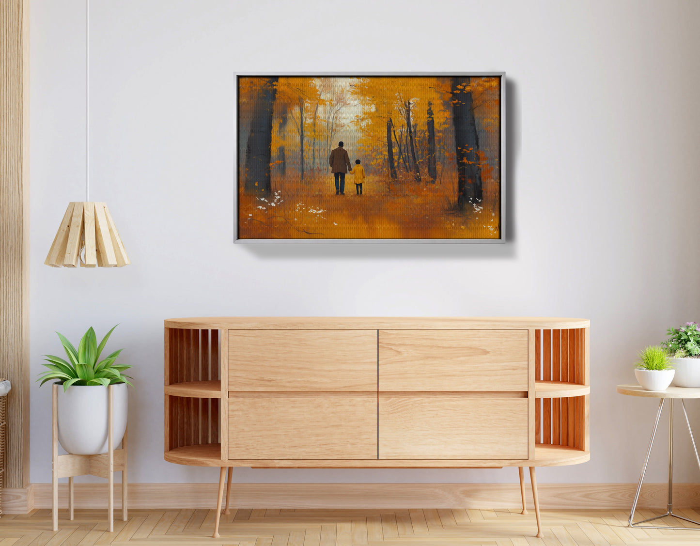 Black Father and Daughter Black man wall art view 56