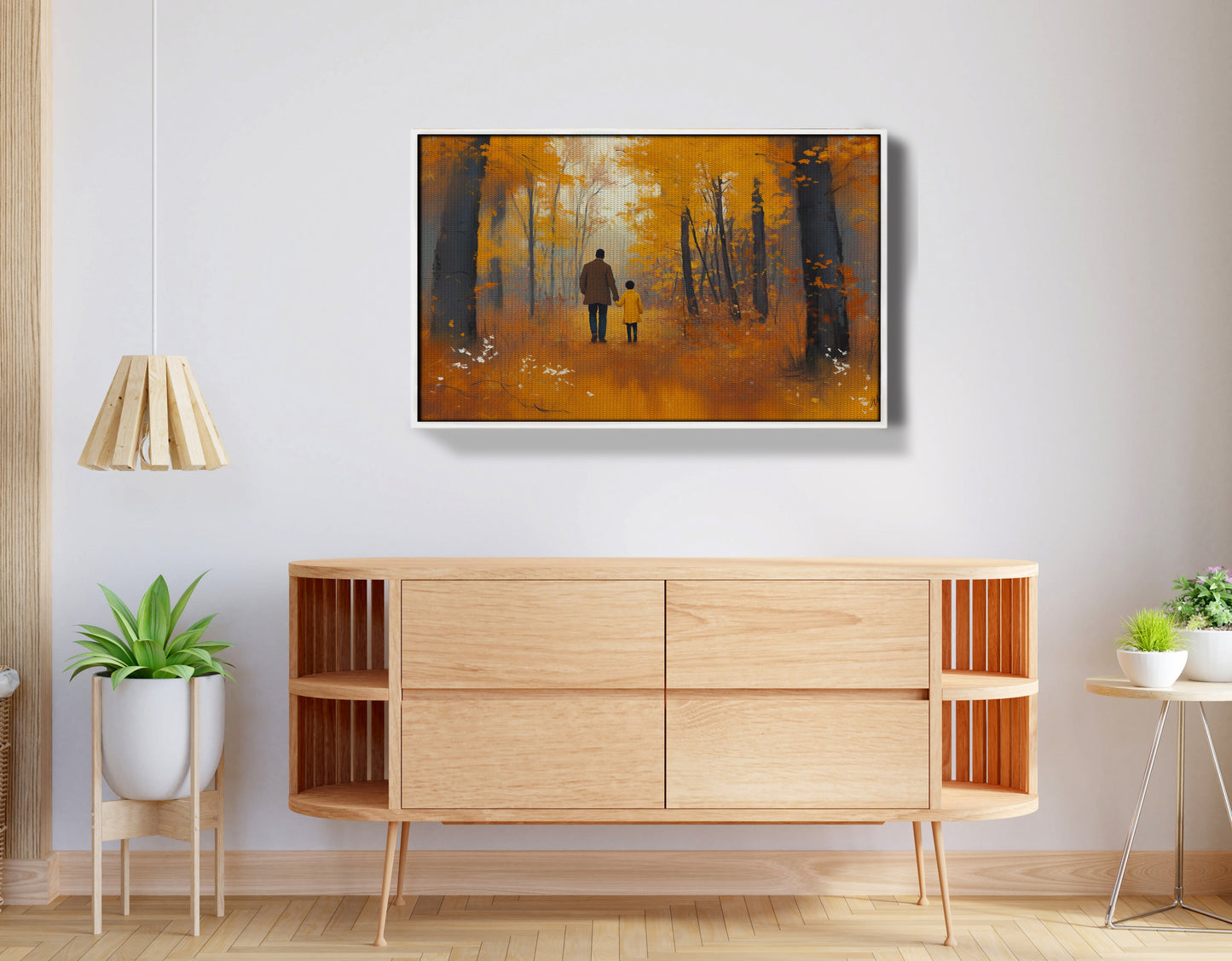 Black Father and Daughter Black man wall art view 62
