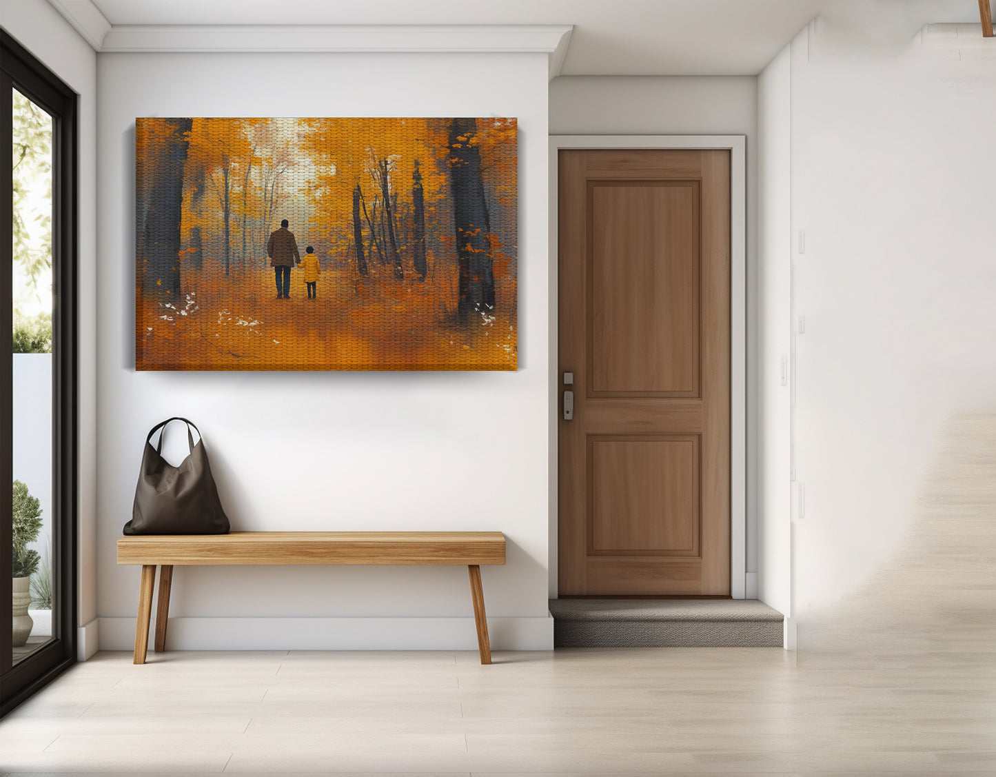 Black Father and Daughter Black man wall art view 17