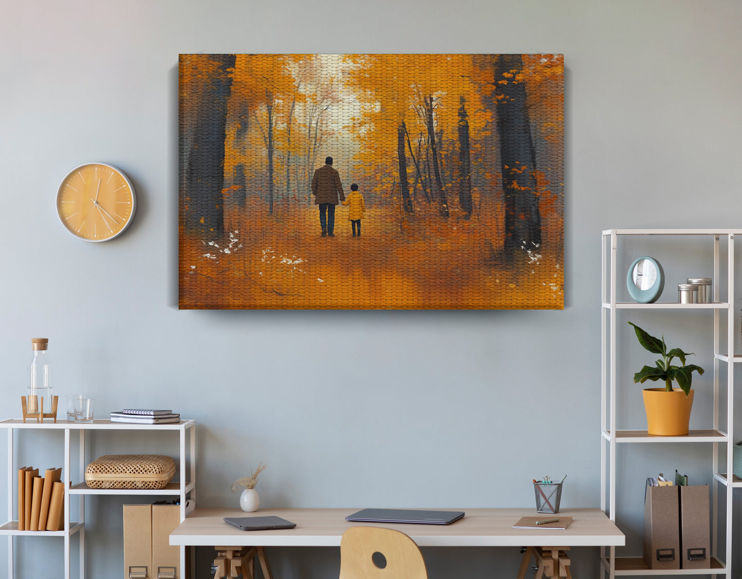 Black Father and Daughter Black man wall art view 18