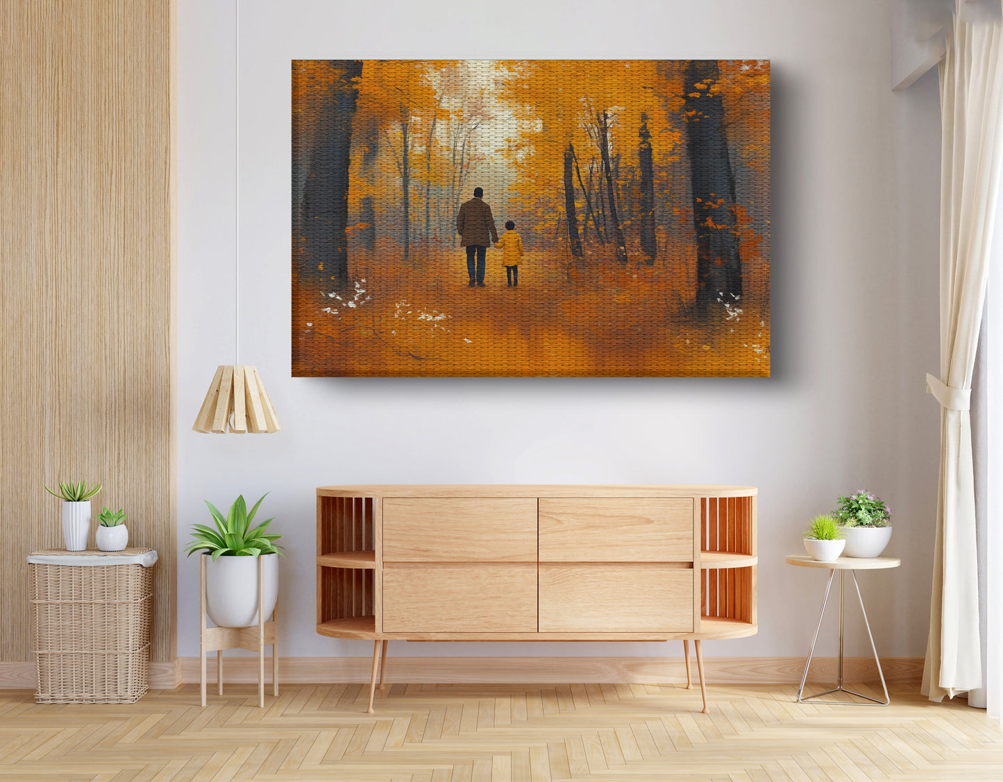 Black Father and Daughter Black man wall art view 14
