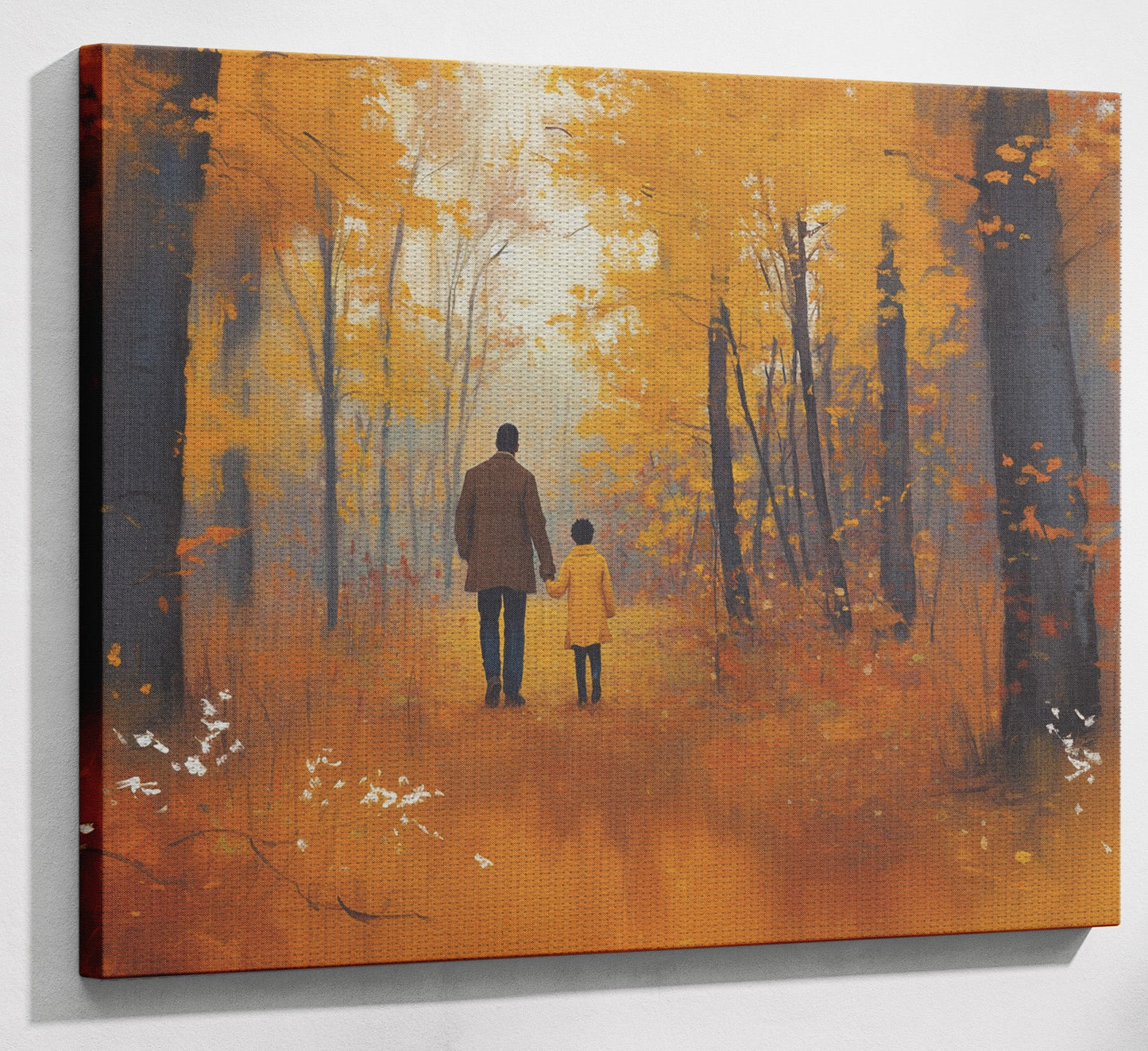 Black Father and Daughter Black man wall art view 13