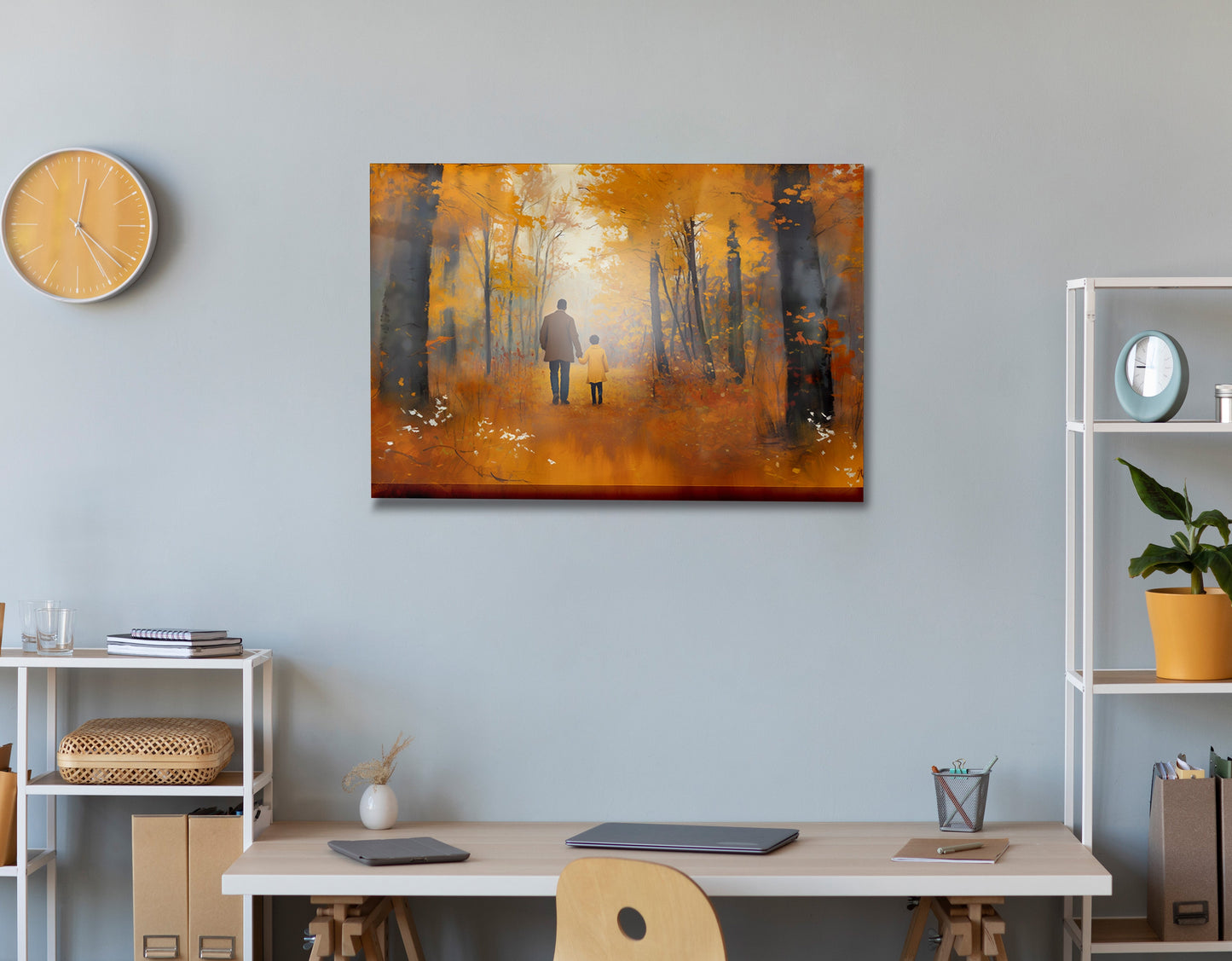 Black Father and Daughter Black man wall art view 24