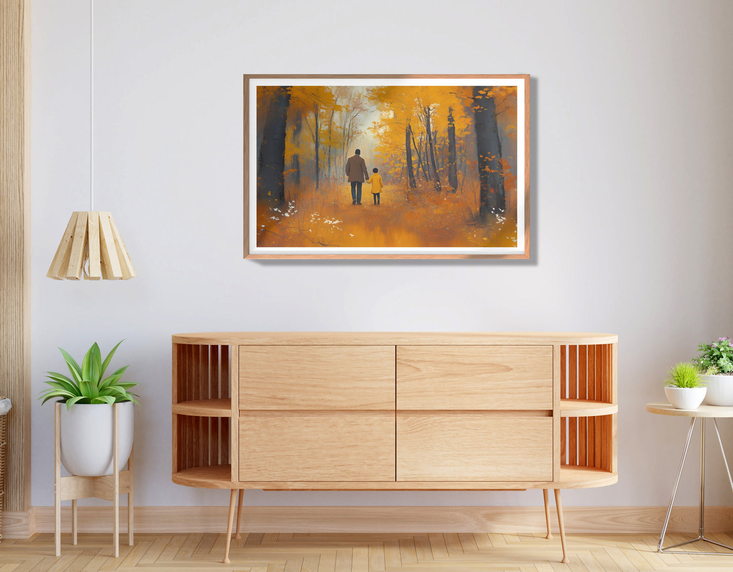 Black Father and Daughter Black man wall art view 80