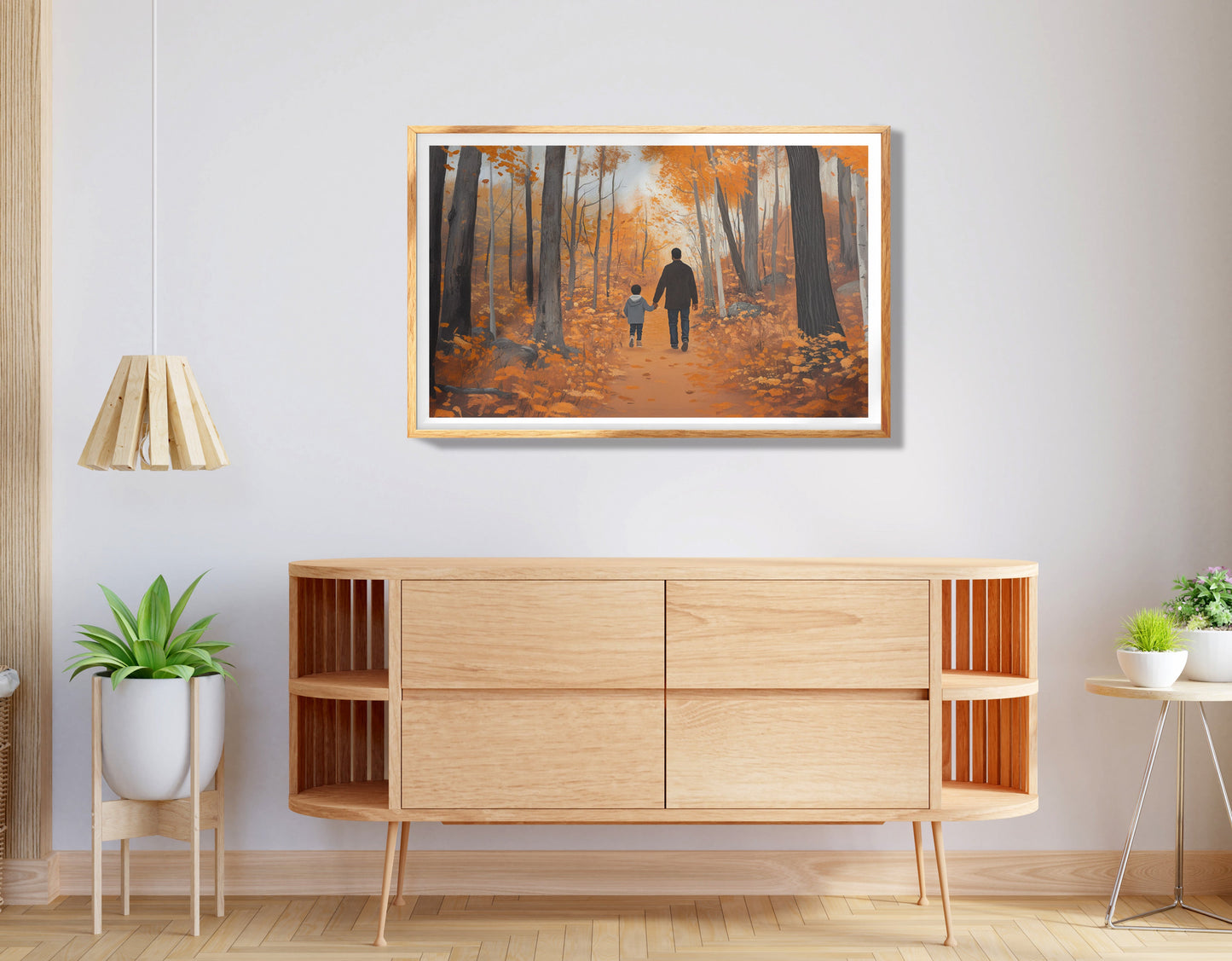 Black Father and Daughter Black man wall art view 74
