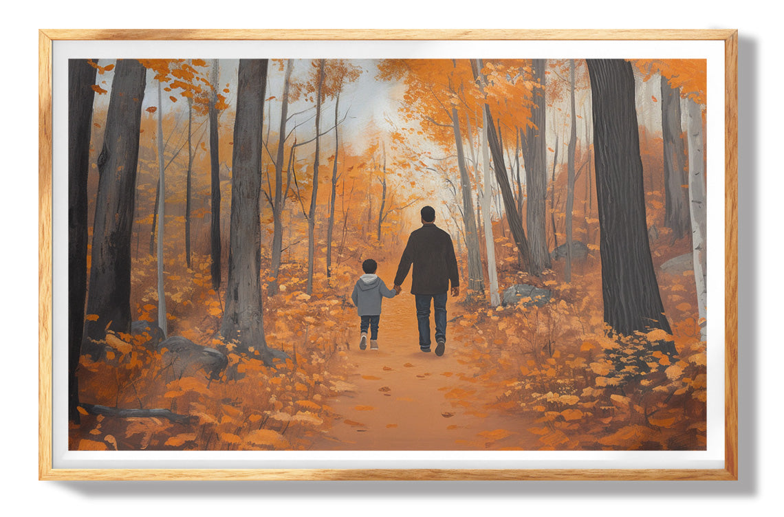 Black Father and Daughter Black man wall art view 73