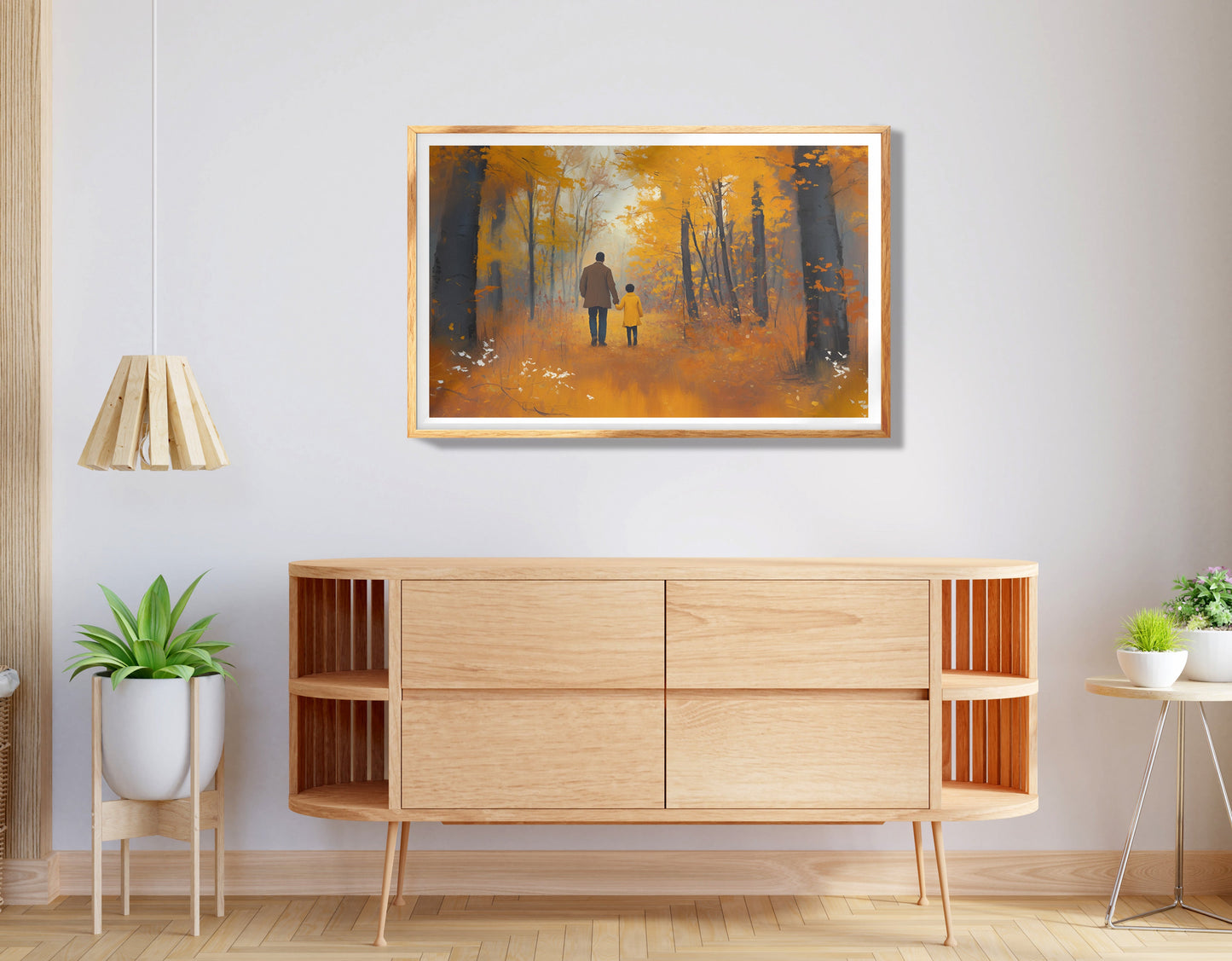 Black Father and Daughter Forest Black man wall art view 74
