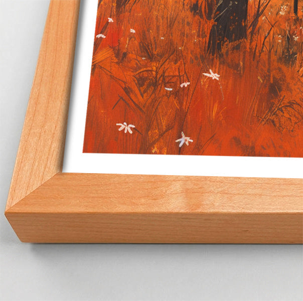 Black Father and Child Autumn Black family wall art view 82