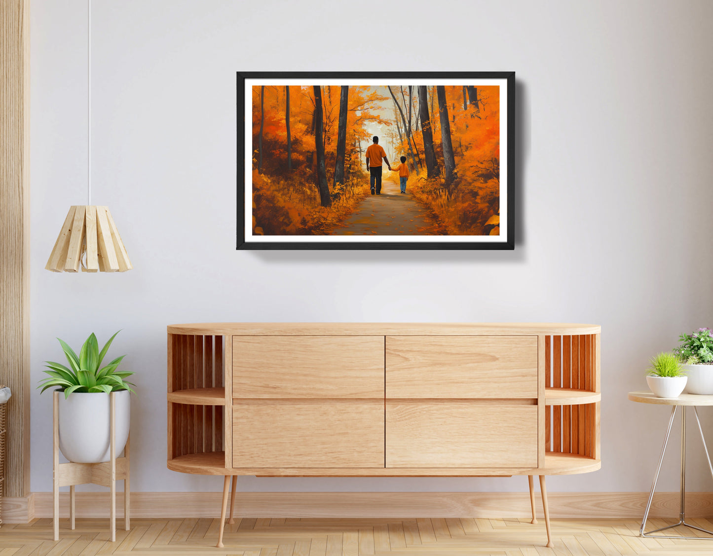 Black Father and Daughter Forest Black man wall art view 68