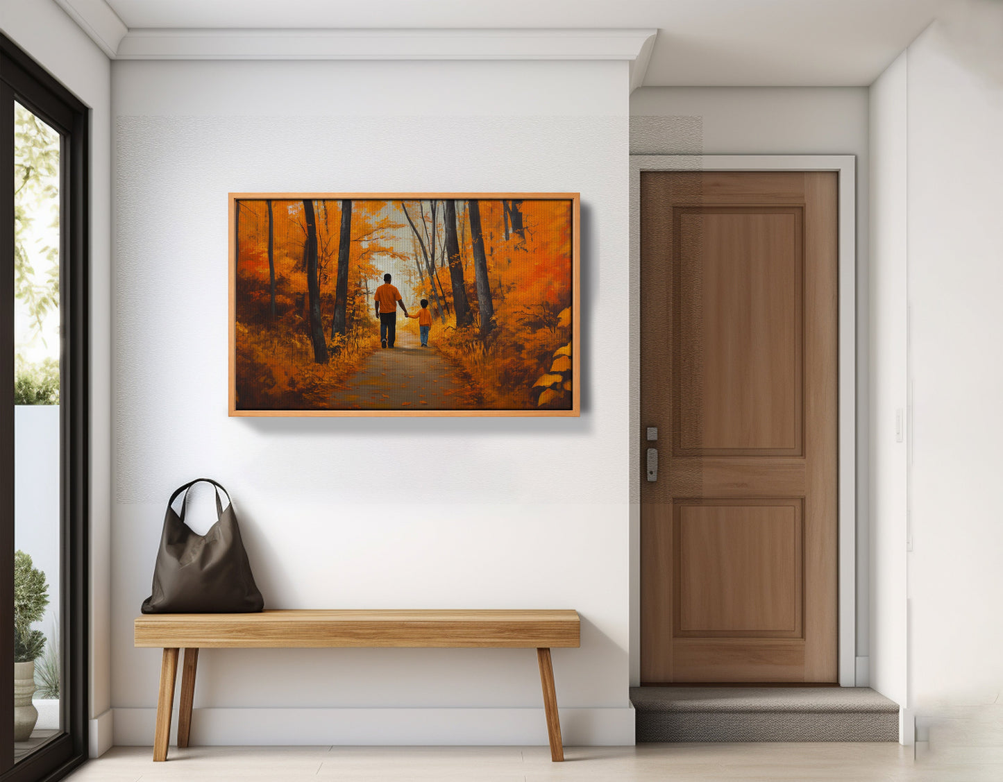 Black Father and Daughter Forest Black man wall art view 47