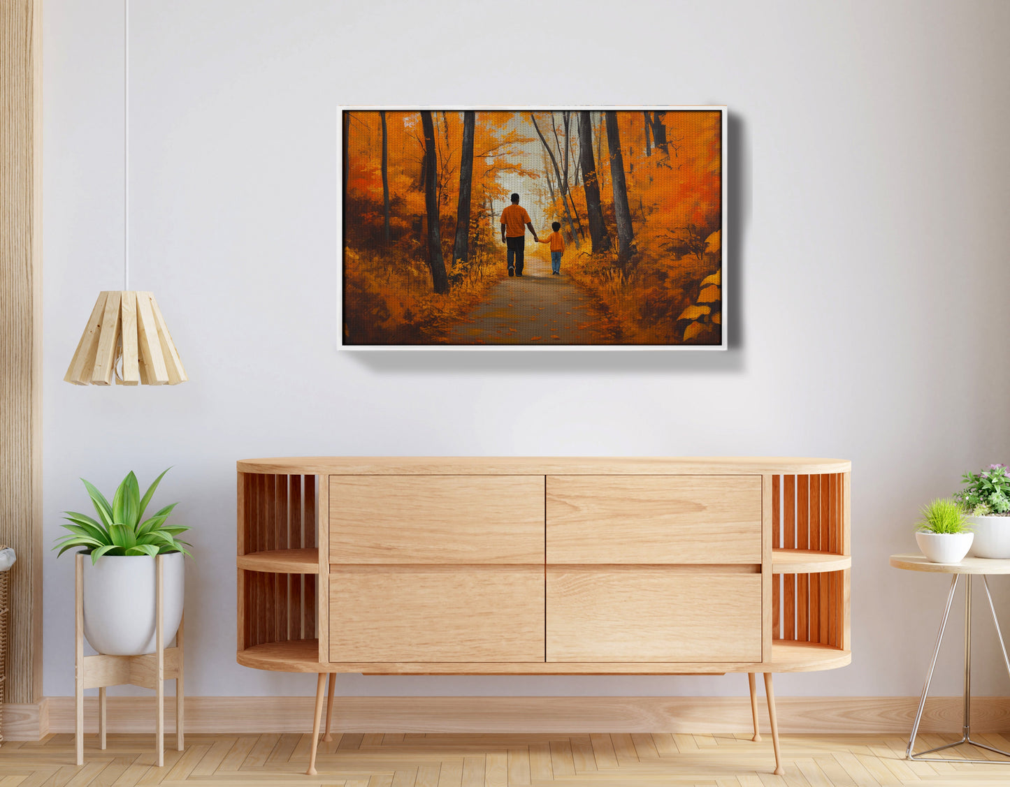 Black Father and Daughter Forest Black man wall art view 62
