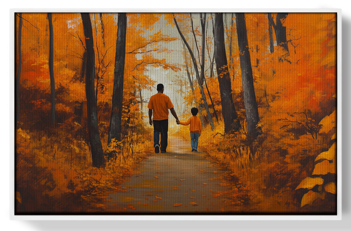 Black Father and Daughter Forest Black man wall art view 61