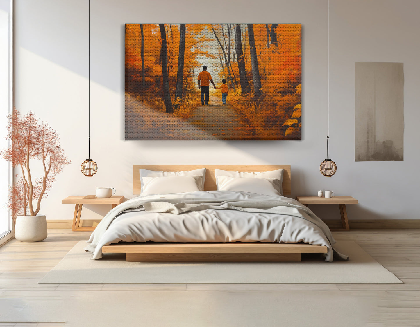 Black Father and Daughter Forest Black man wall art view 15