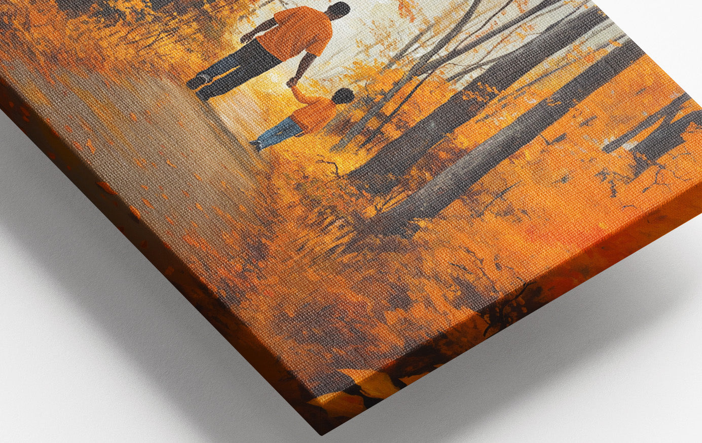 Black Father and Daughter Forest Black man wall art view 16