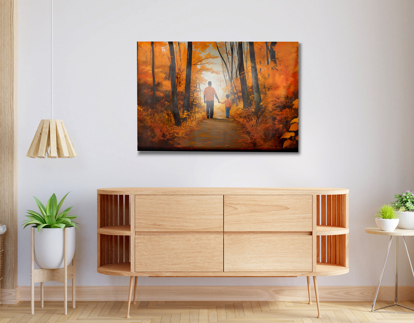 Black Father and Daughter Forest Black man wall art view 20