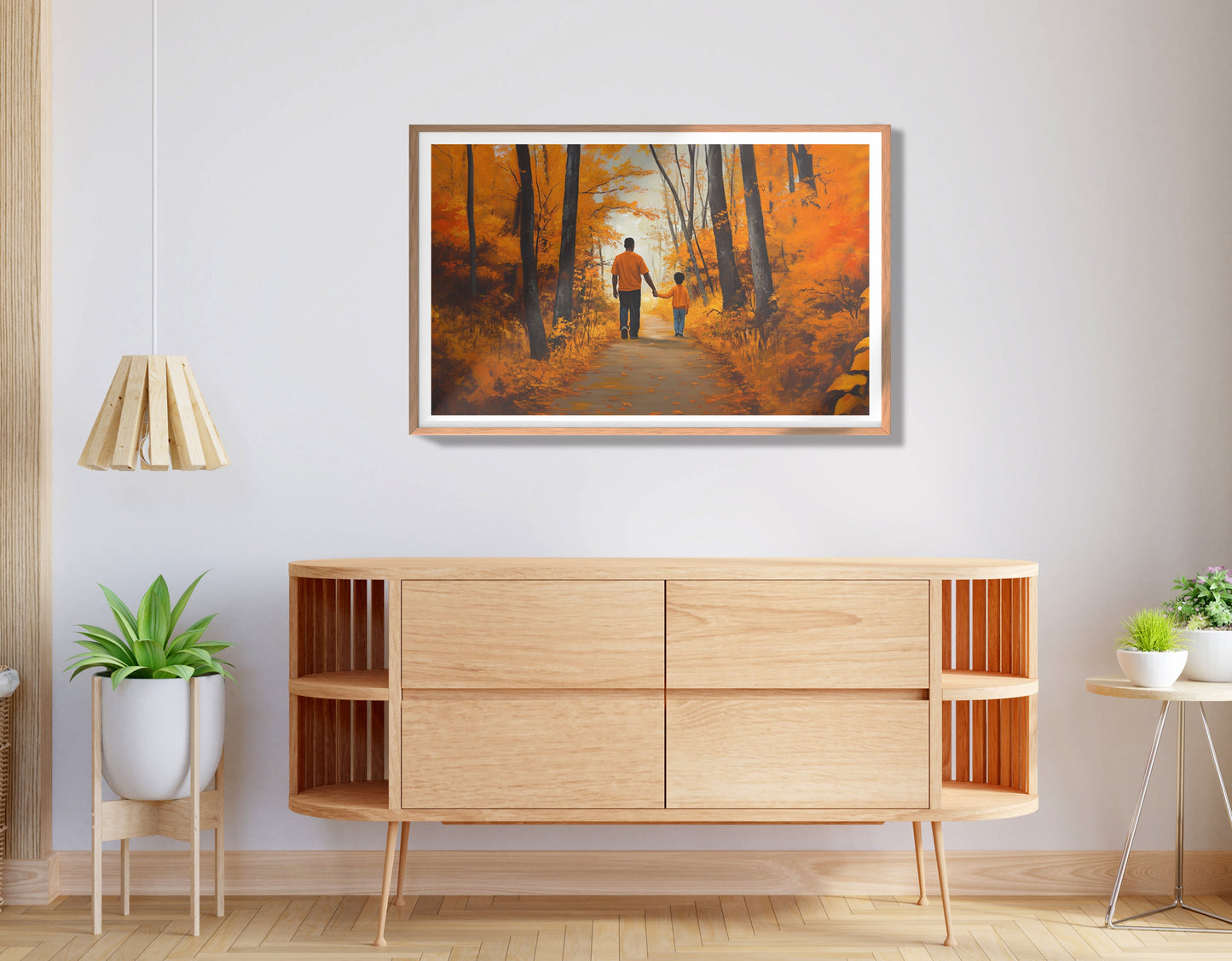 Black Father and Daughter Forest Black man wall art view 80