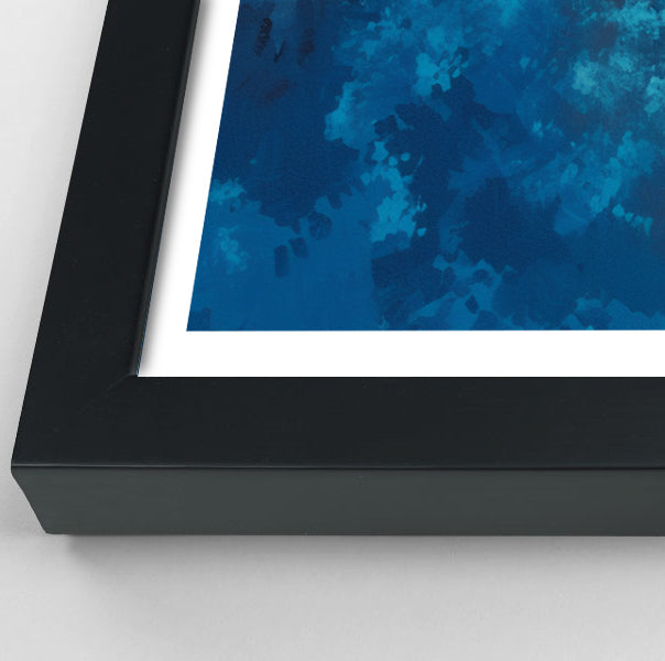 Black Father and Child Blue Forest Black family wall art view 70