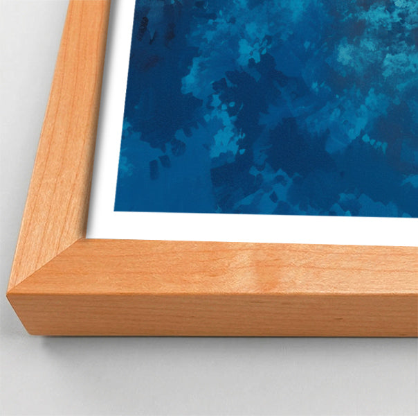 Black Father and Child Blue Forest Black family wall art view 82