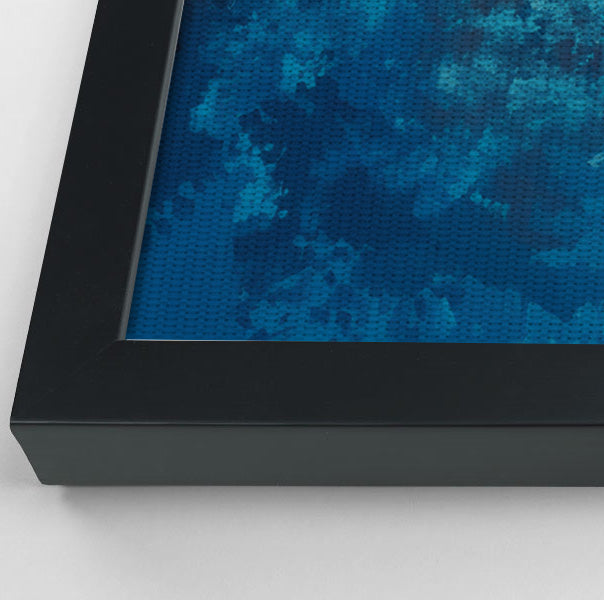 Black Father and Child Blue Forest Black family wall art view 28