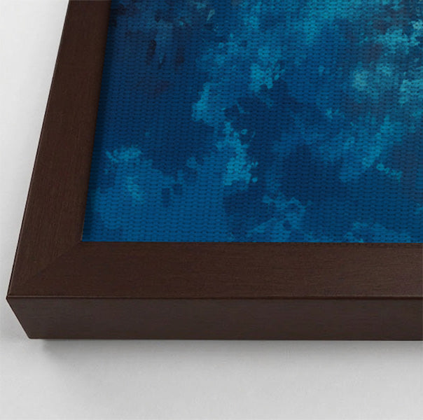 Black Father and Child Blue Forest Black family wall art view 34