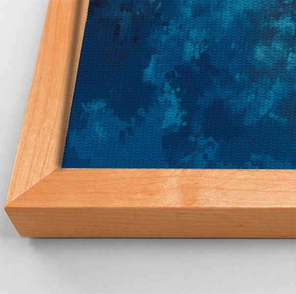 Black Father and Child Blue Forest Black family wall art view 46