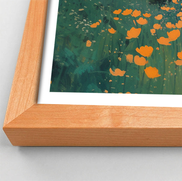 Black Father and Child Flower Field Black family wall art view 82