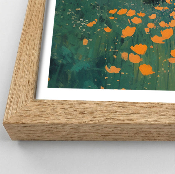 Black Father and Child Flower Field Black family wall art view 76