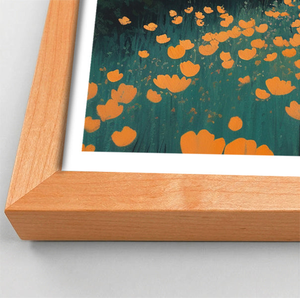 Black Father and Child Floral Path Black family wall art view 82