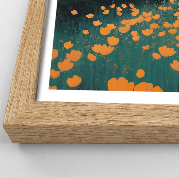 Black Father and Child Floral Path Black family wall art view 76
