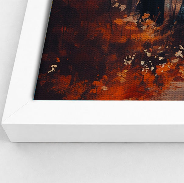 Black Father and Child Autumn Walk Black family wall art view 64