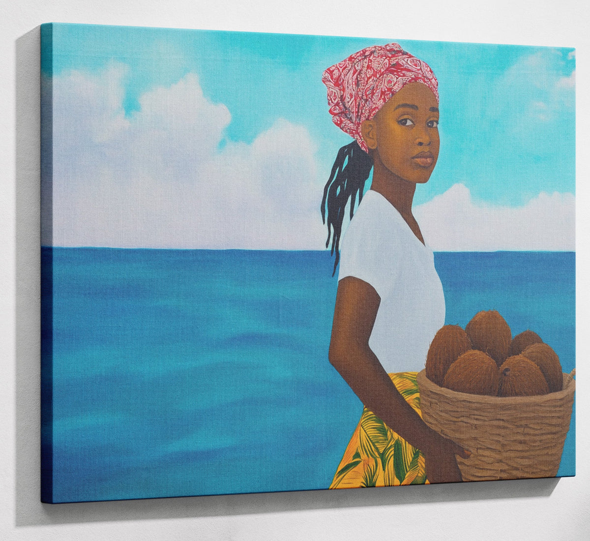 Black Girl Beach Portrait Wall Art