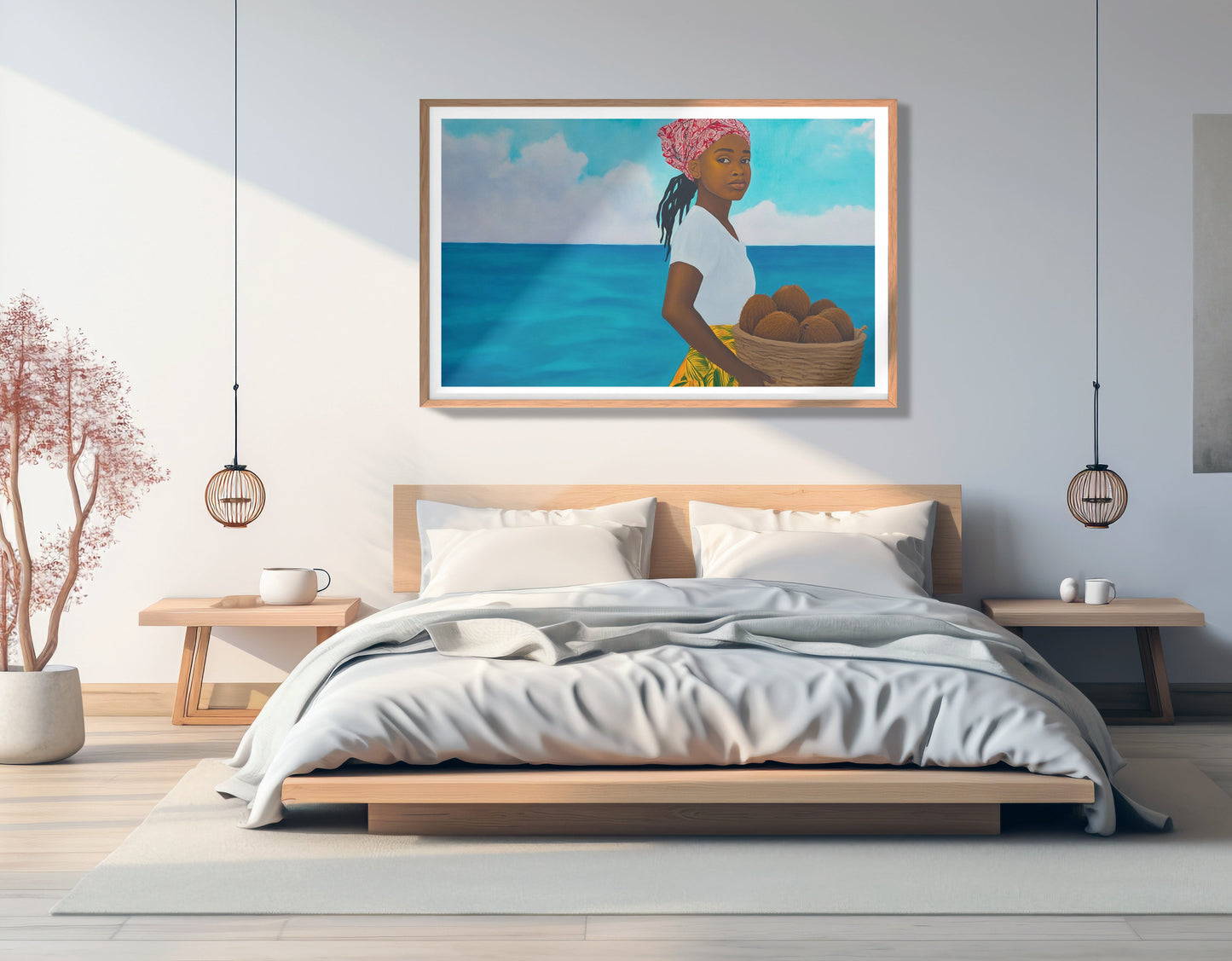 Black Girl Beach Portrait Black children wall art view 81