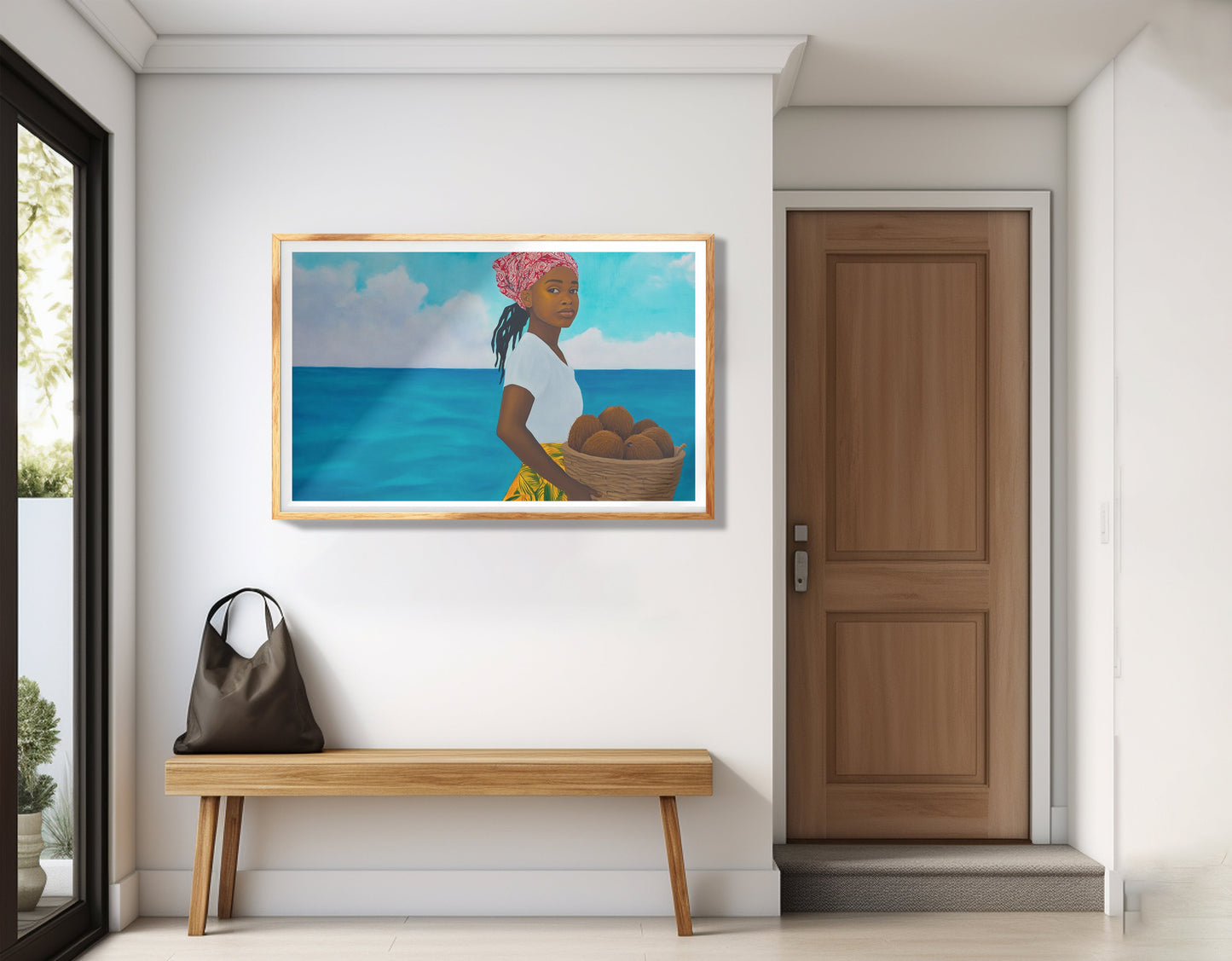 Black Girl Beach Portrait Black children wall art view 77