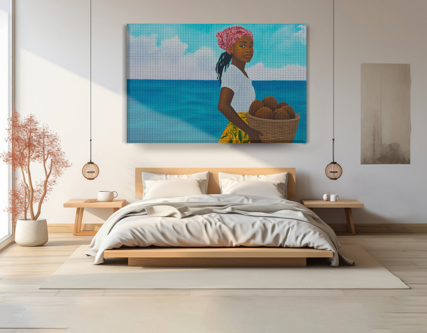 Black Girl Beach Portrait Black children wall art view 15