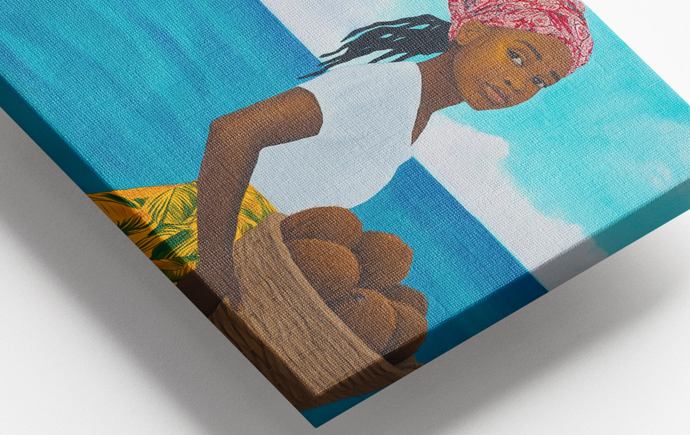 Black Girl Beach Portrait Black children wall art view 16