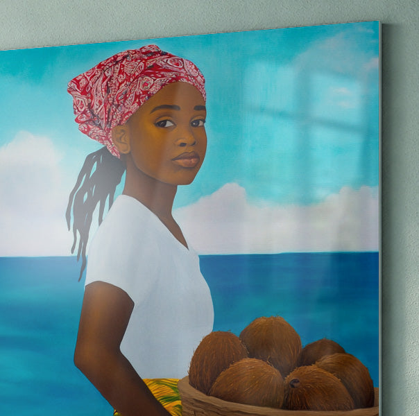 Black Girl Beach Portrait Black children wall art view 22