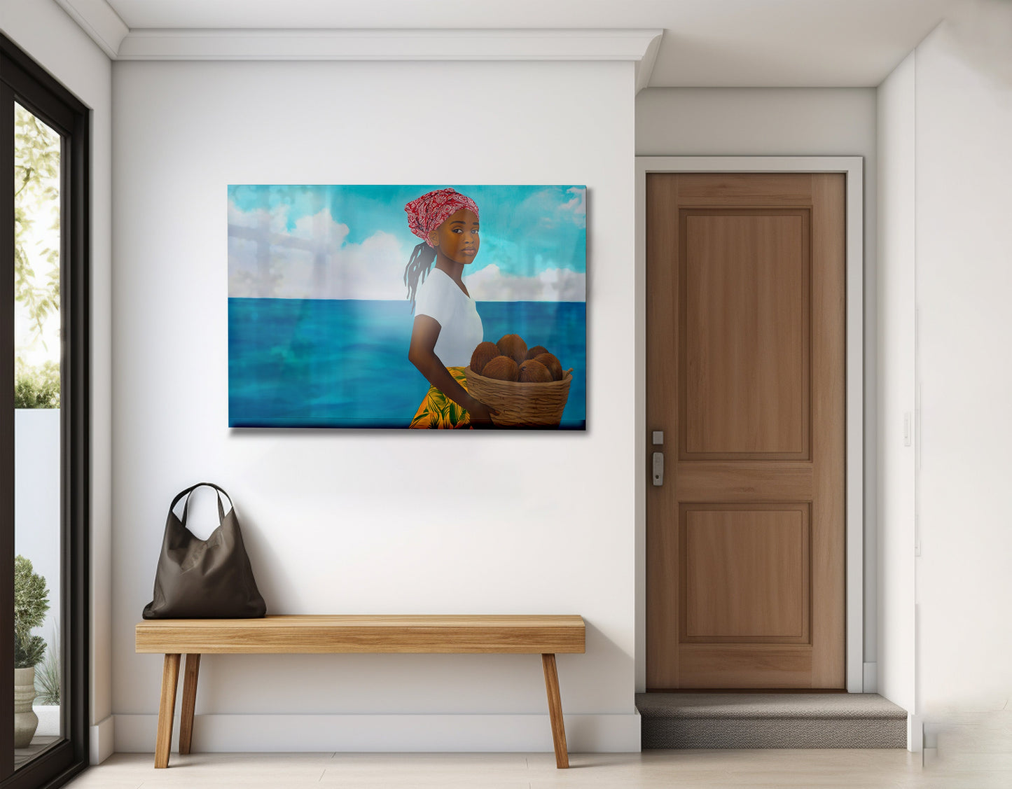 Black Girl Beach Portrait Black children wall art view 23