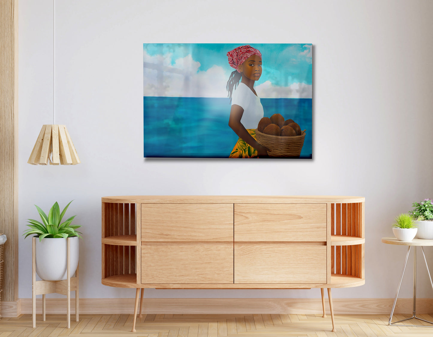 Black Girl Beach Portrait Black children wall art view 20