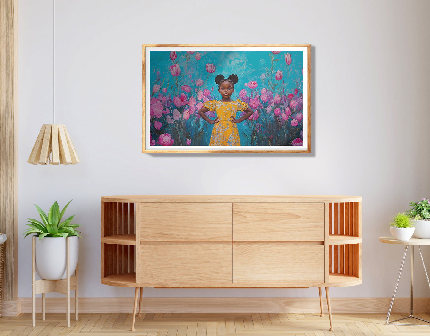 Black Girl Beach Portrait Black children wall art view 74