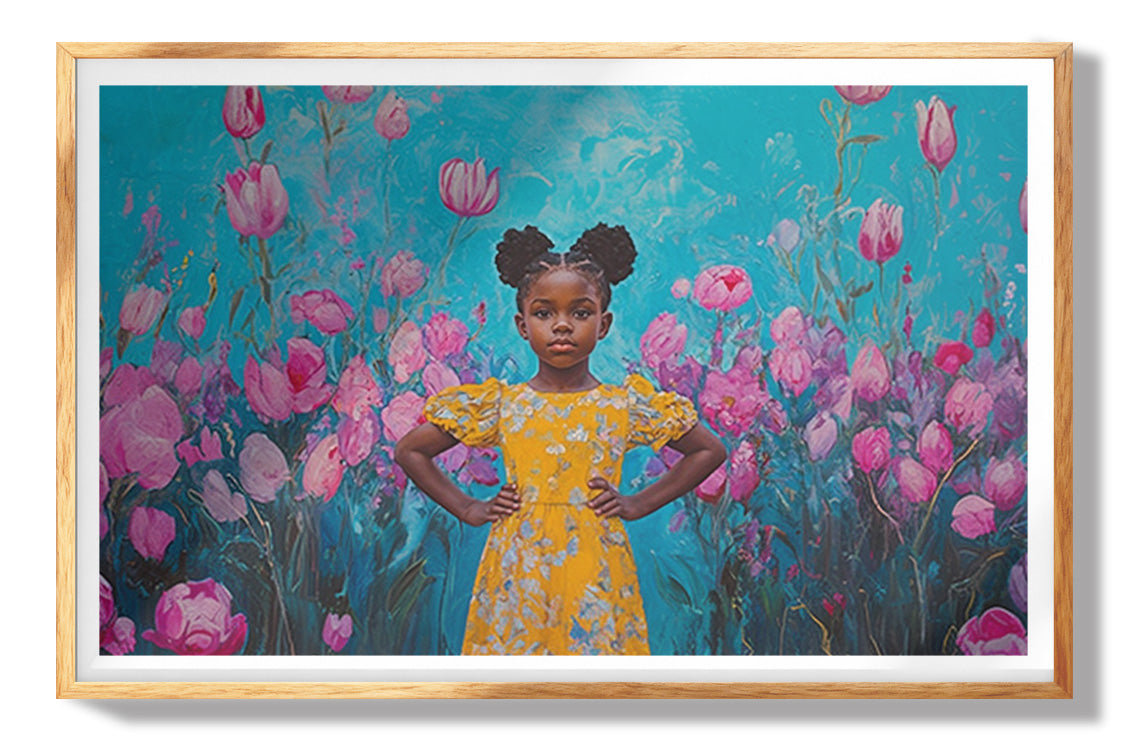 Black Girl Beach Portrait Black children wall art view 73