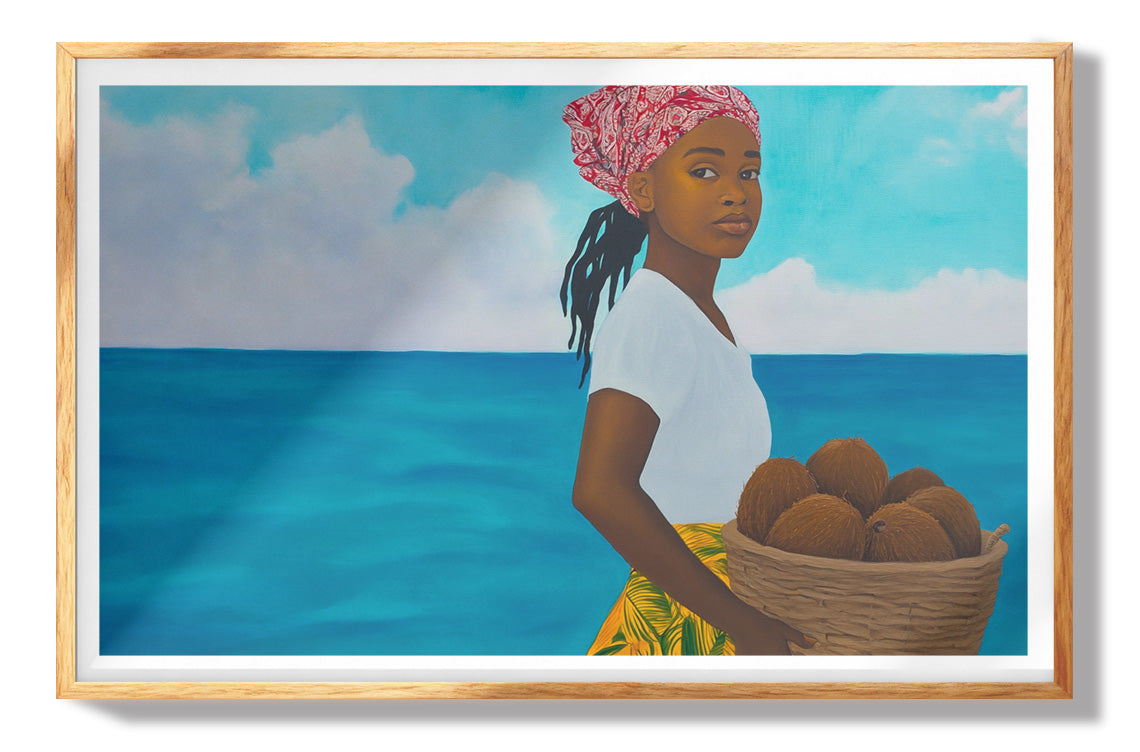 Black Girl Floral Dress Black children wall art view 73